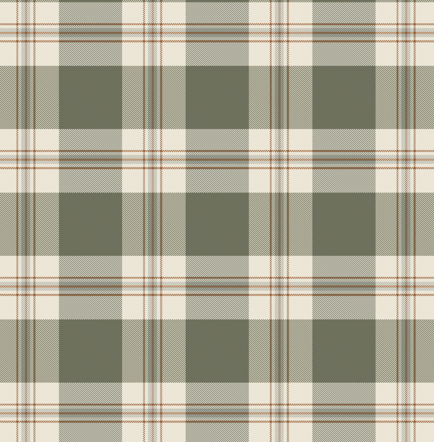 rustic plaid - earthy green