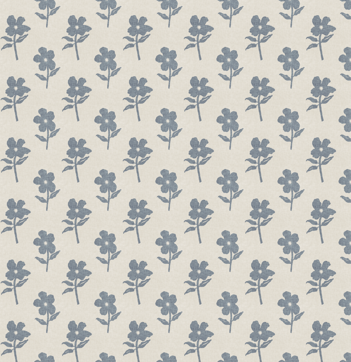 rustic block print flower