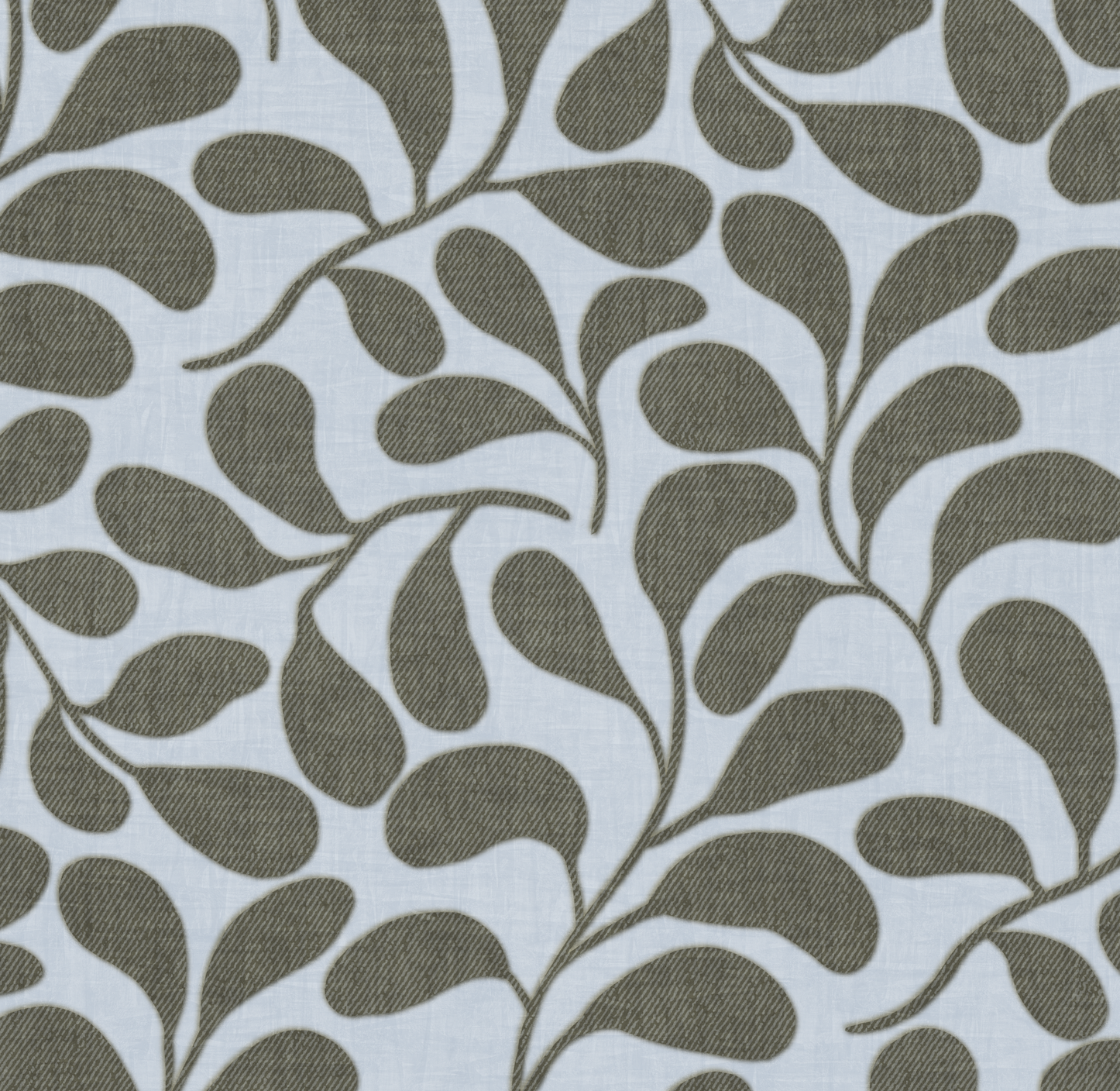 flowing botanical olive on muted blue