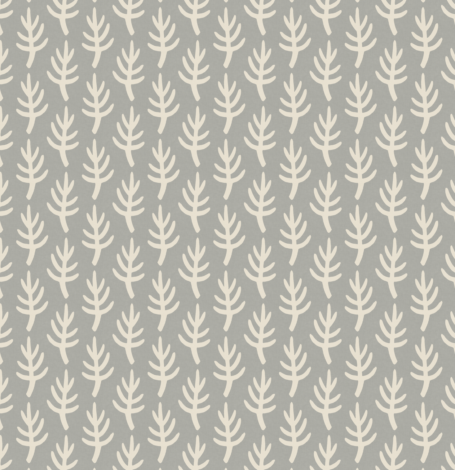 abstract branch - cream on blue gray
