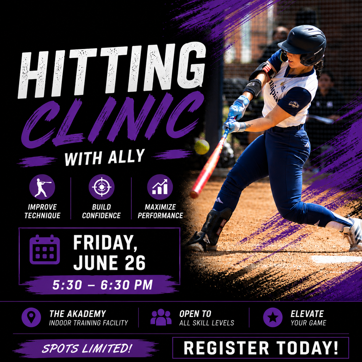 Friday, June 26 | Hitting Clinic with Ally Hochstadter
