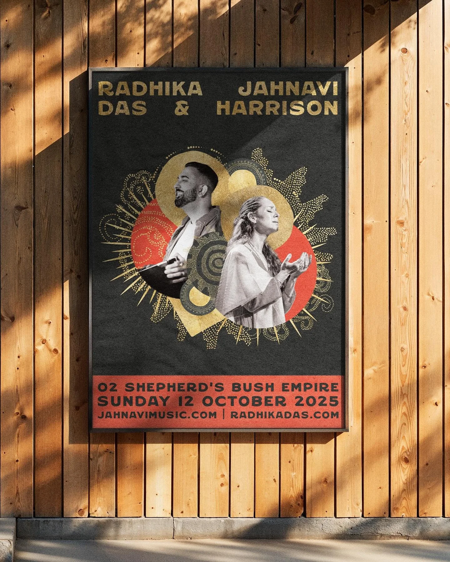 Poster for @jahnavi_harrison and @radhika_dasa / @mantraroots

Photos sources from the fantastic galleries of @kanabutkovic and @_thearunsingh 

Alosta font by @damntypeco