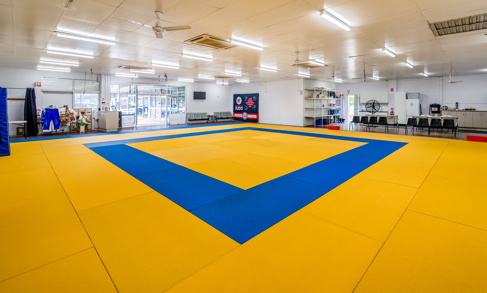 August 2026 saw Townsville Judo move into a bigger, better space at Wulguru. 12m x 13m permanent mat area.