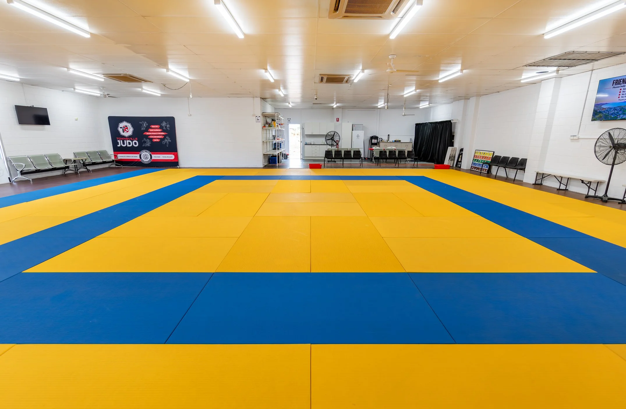August 2026 saw Townsville Judo move into a bigger, better space at Wulguru. 12m x 13m permanent mat area.