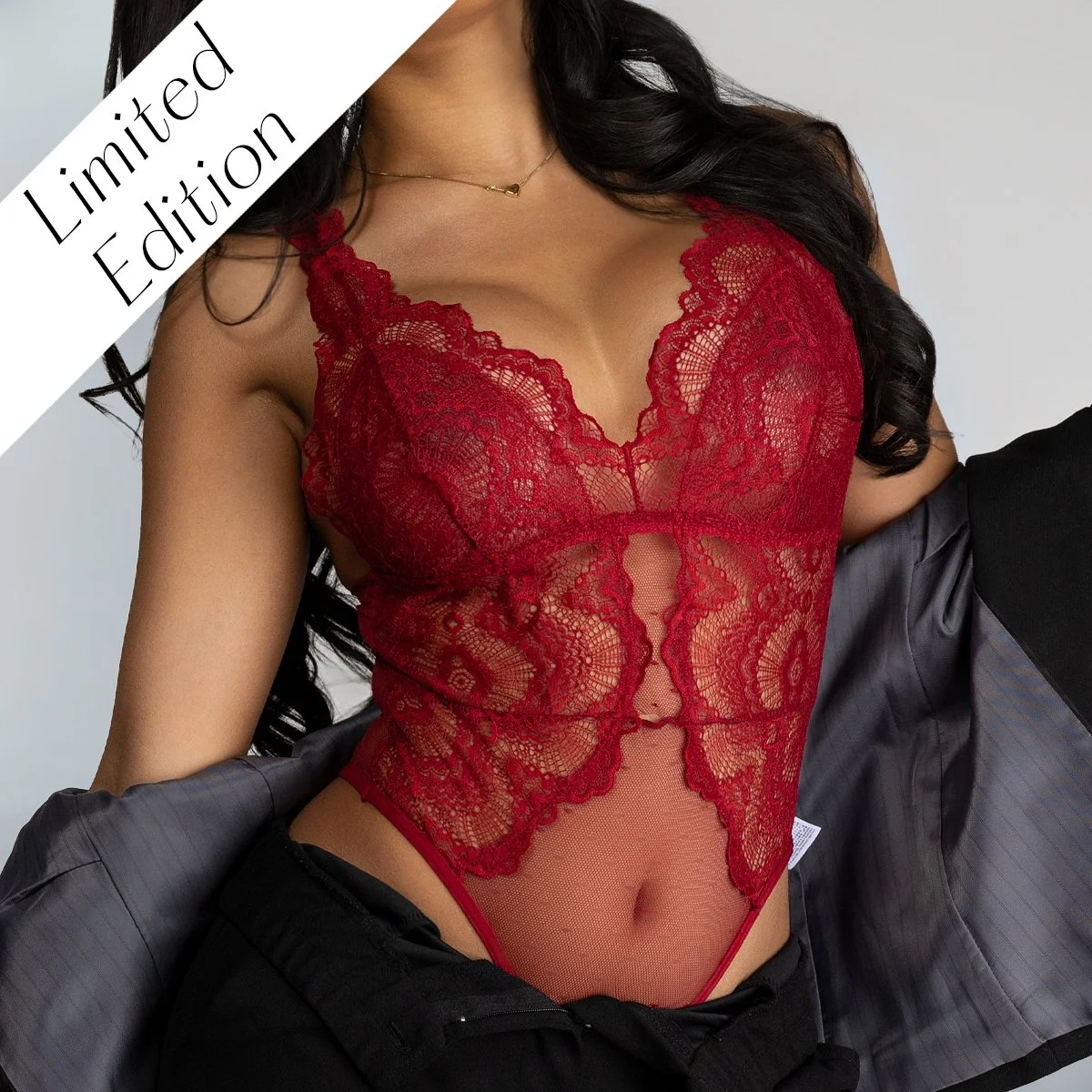 The Belle Bodysuit in Red