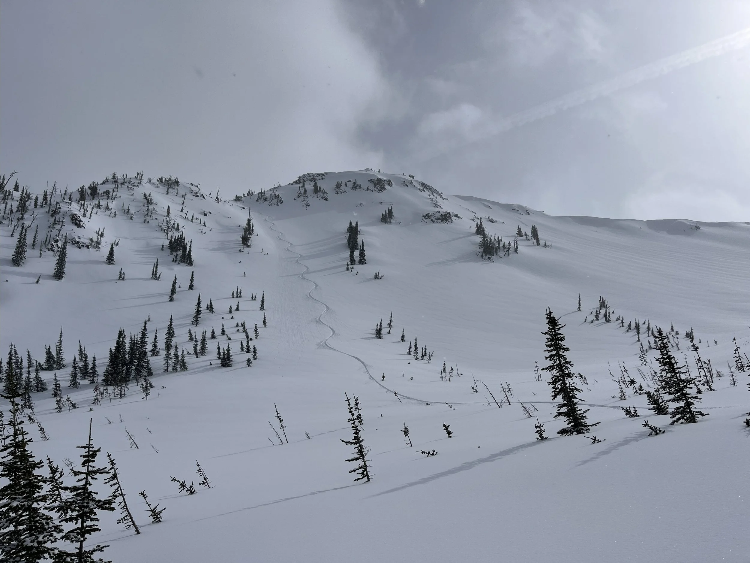 Isolated powder skiing in Eastern Oregon.