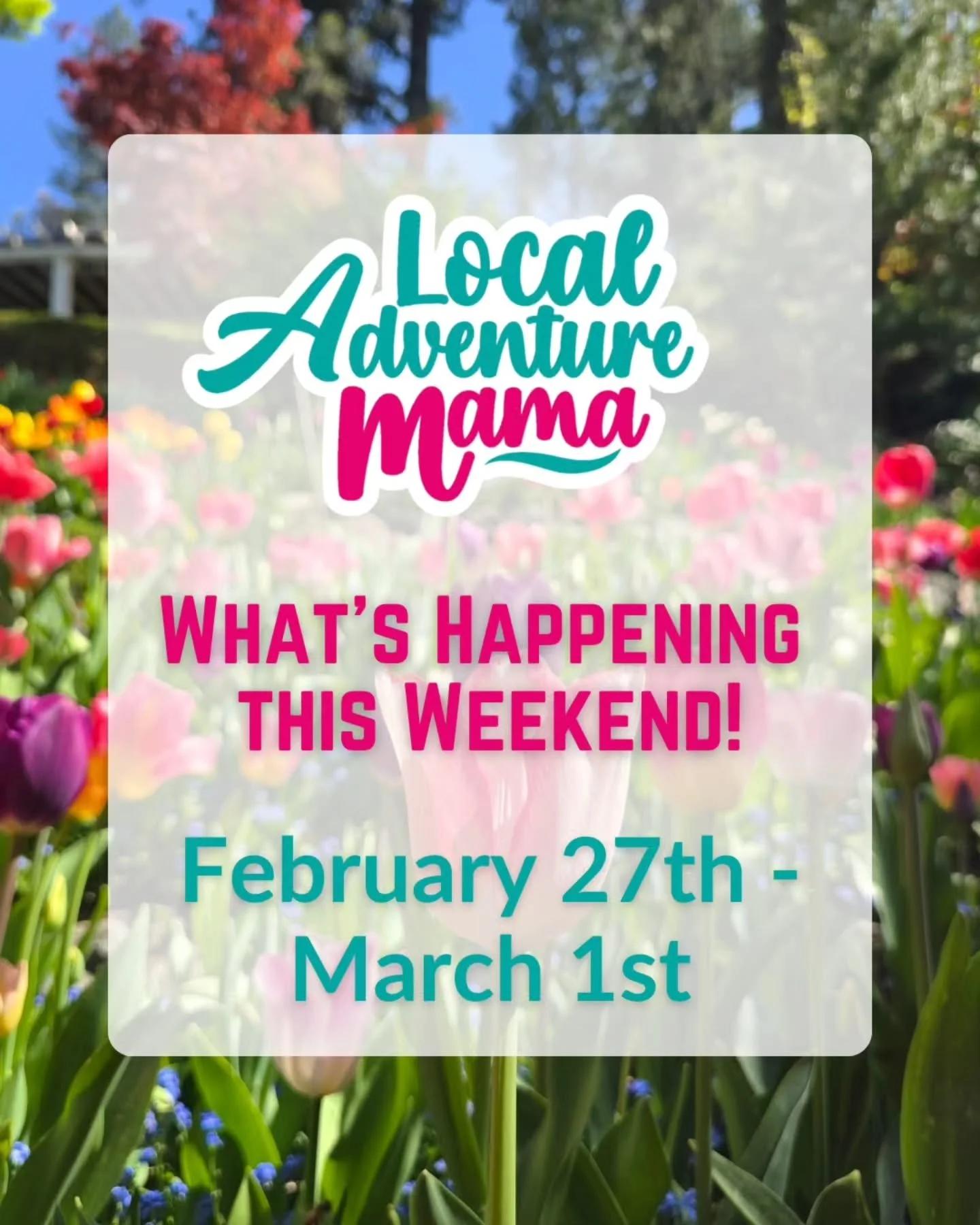 What's happening this weekend?

February 27th - March 1st

I curate weekend happenings every Thursday and weekly happenings every Sunday! Enjoy features of places we've been and loved. 

Have a suggestion for a feature? Please let us know. 

Don't fo