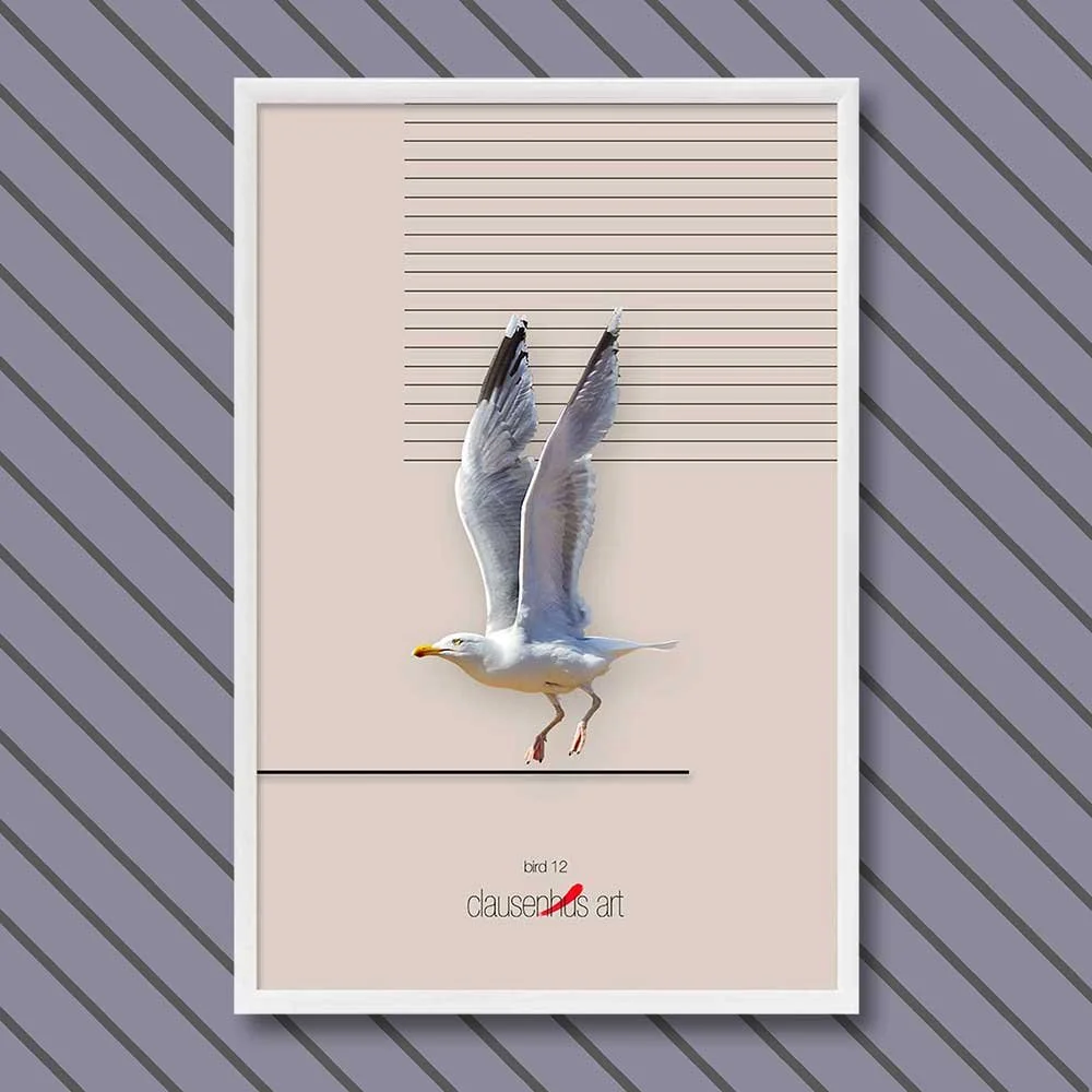Titel: Vogel 12 (grafische Linie)