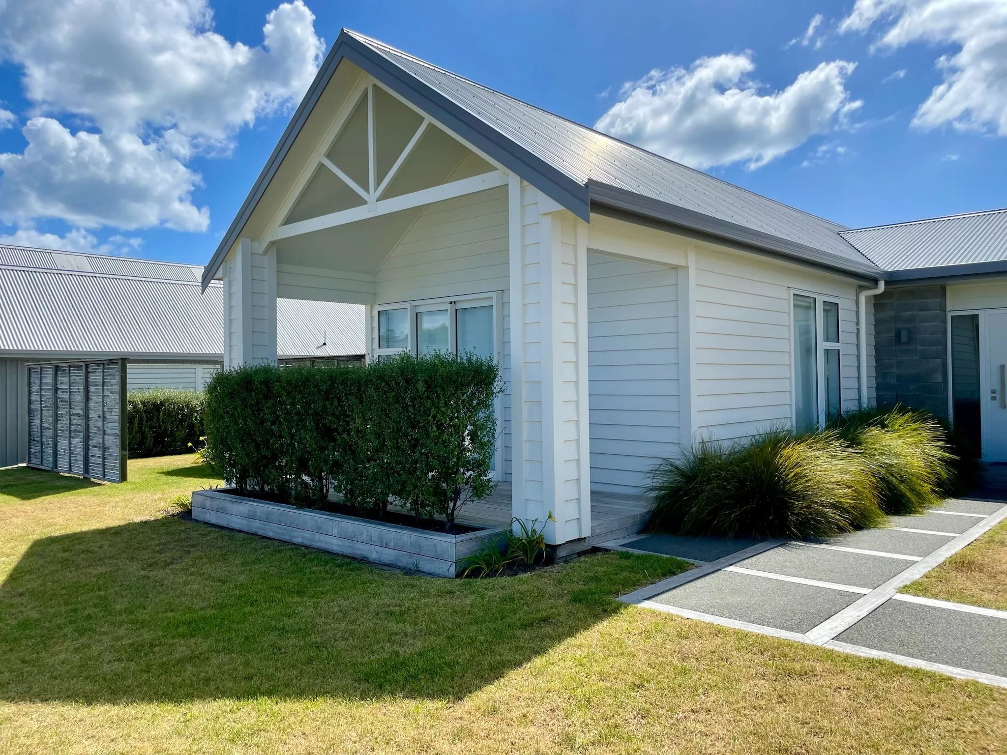 New home build with traditional gabled exterior, Elite Building Mangawhai