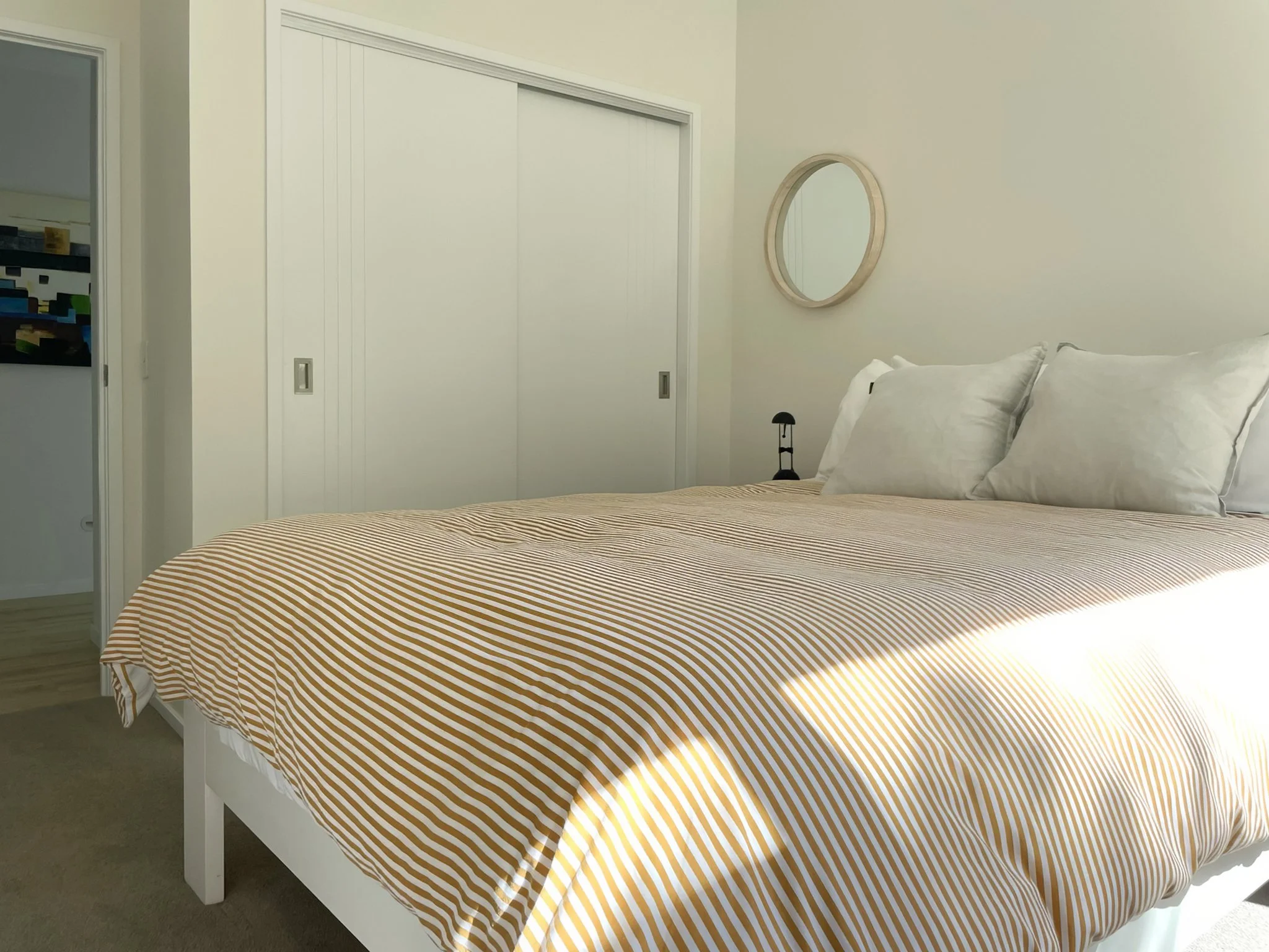 Stingray new build master bedroom with natural light and quality finishes, Mangawhai
