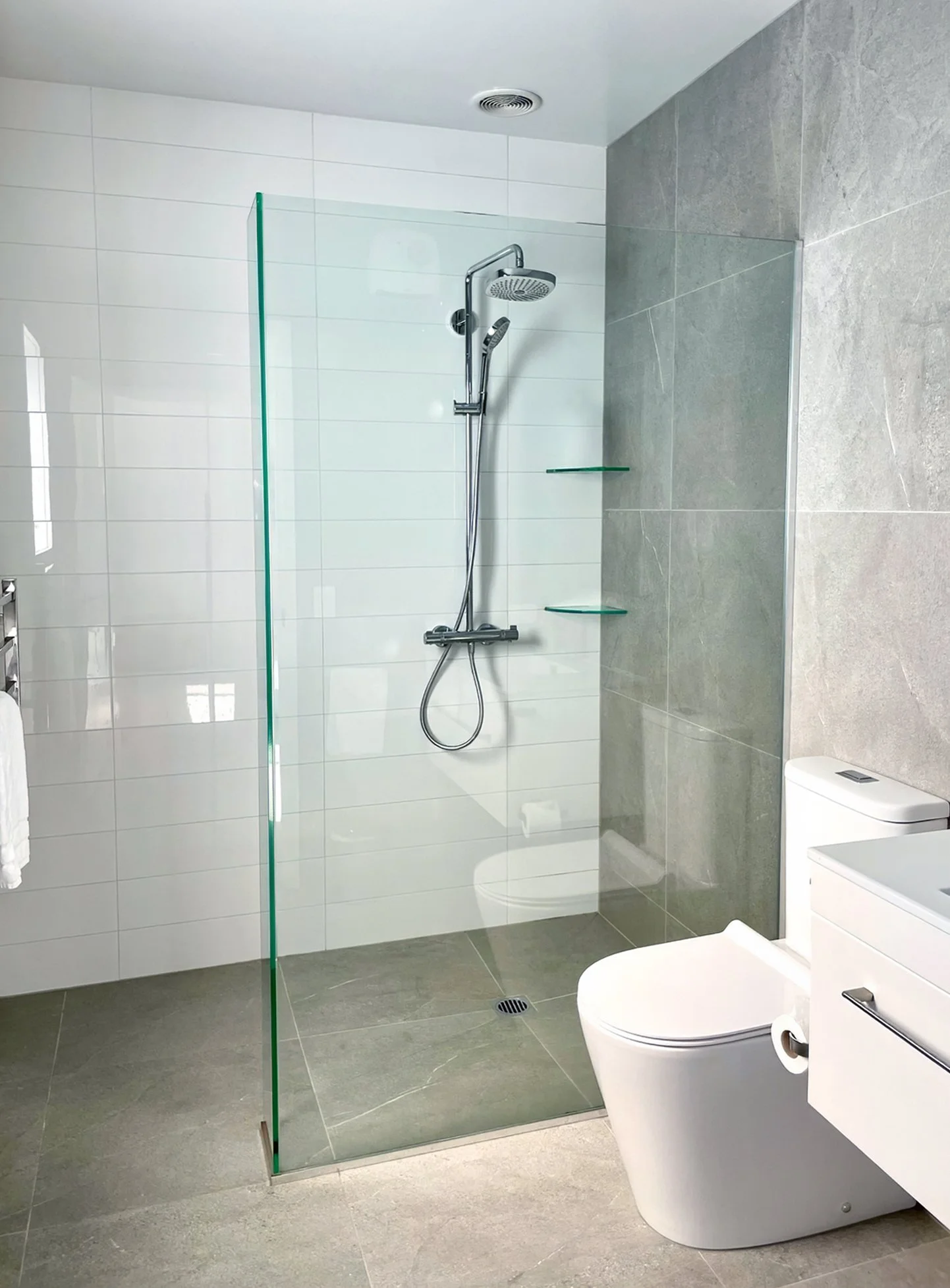Stingray new home bathroom with walk in shower and quality fixtures, Mangawhai