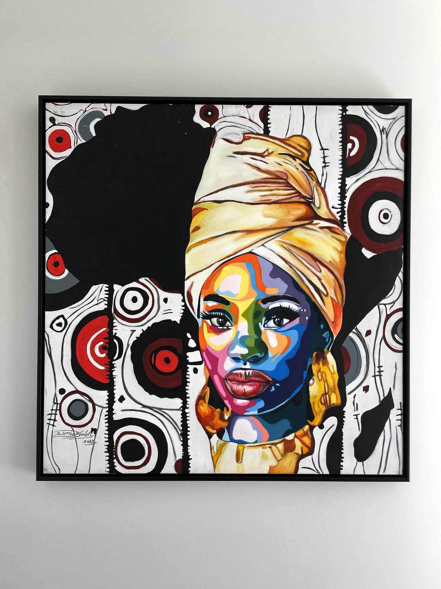 Swordfish new home interior with bold original artwork, Mangawhai