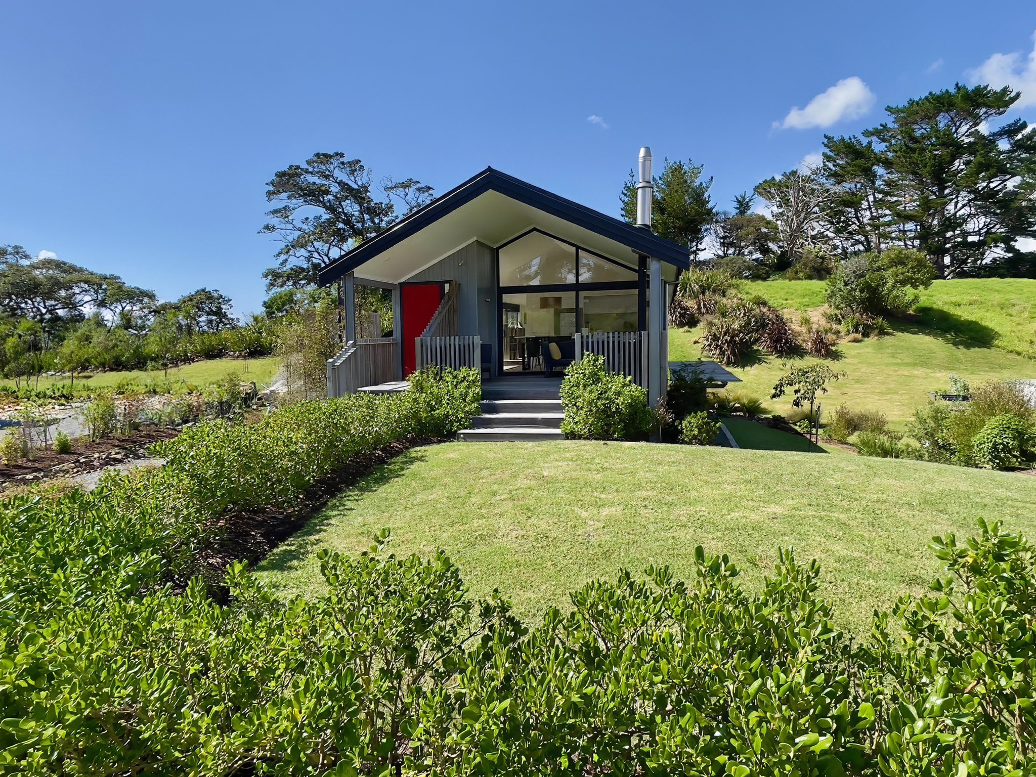 two-storey home with estuary views front yard exterior