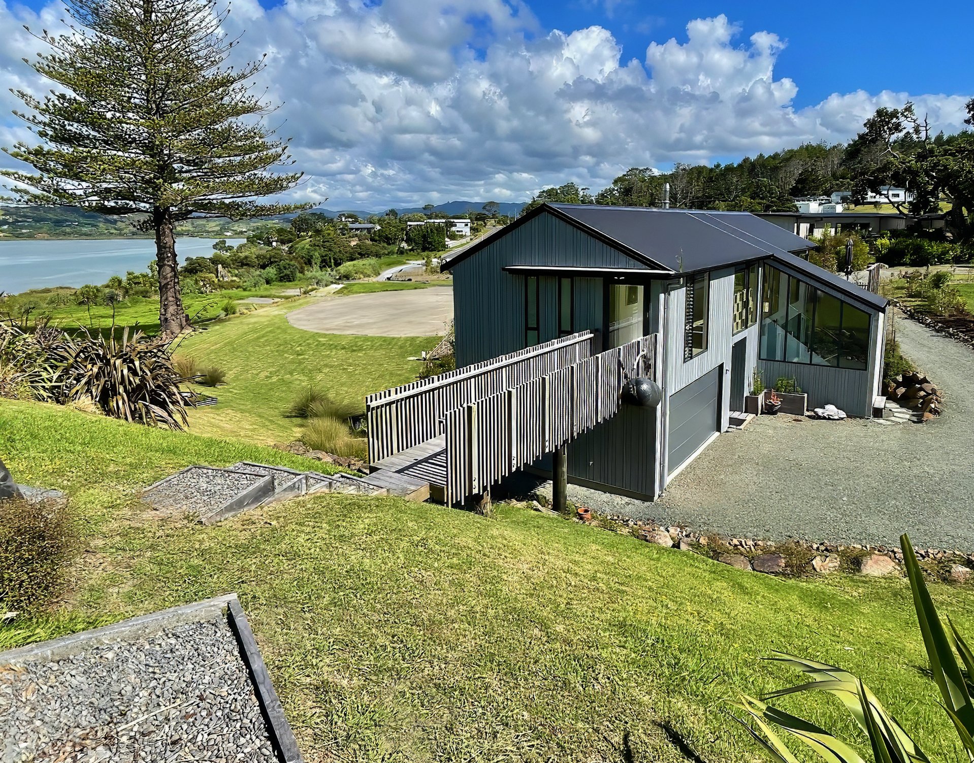 two-storey home with estuary views