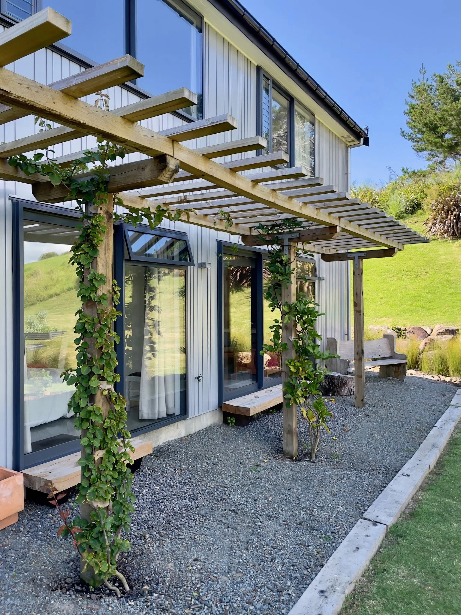 Mangawhai Point new home side elevation, Northland