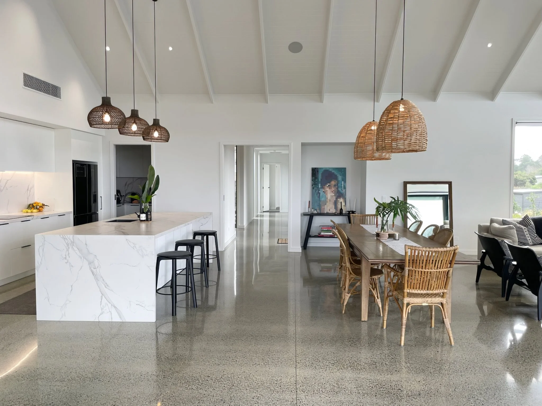Sand Dune luxury new home open plan living and dining, Elite Building Northland