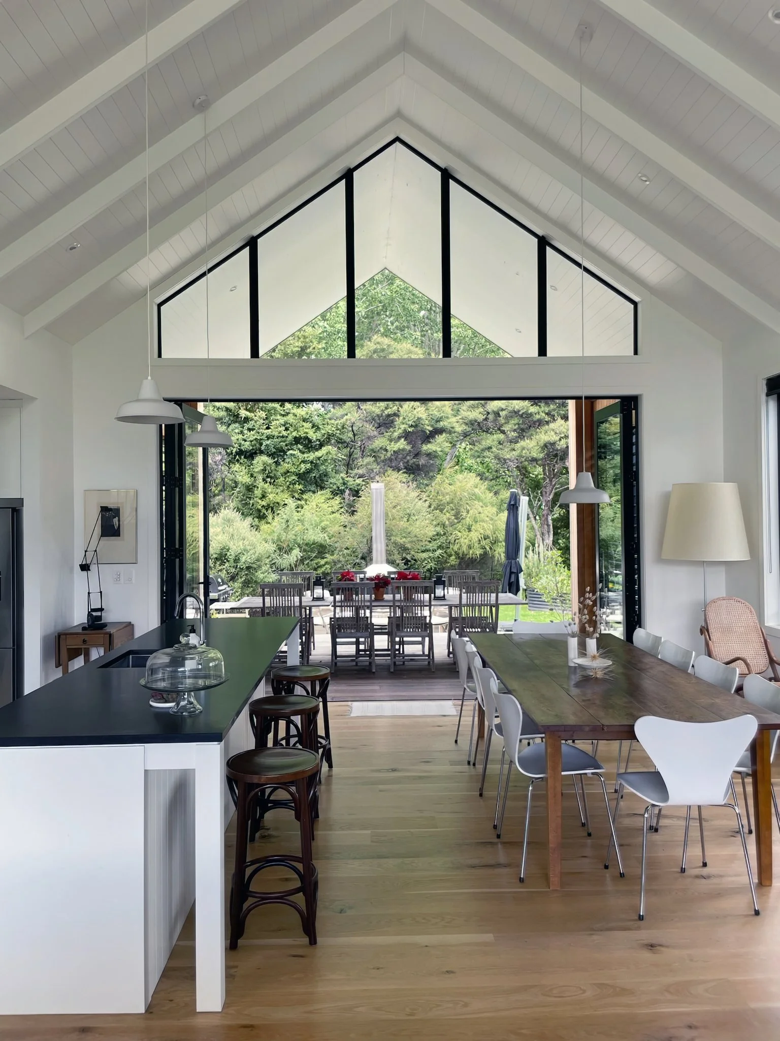 Vaulted ceiling entrance with floor to ceiling windows and garden views, Waiotahi Drive Elite Building Northland