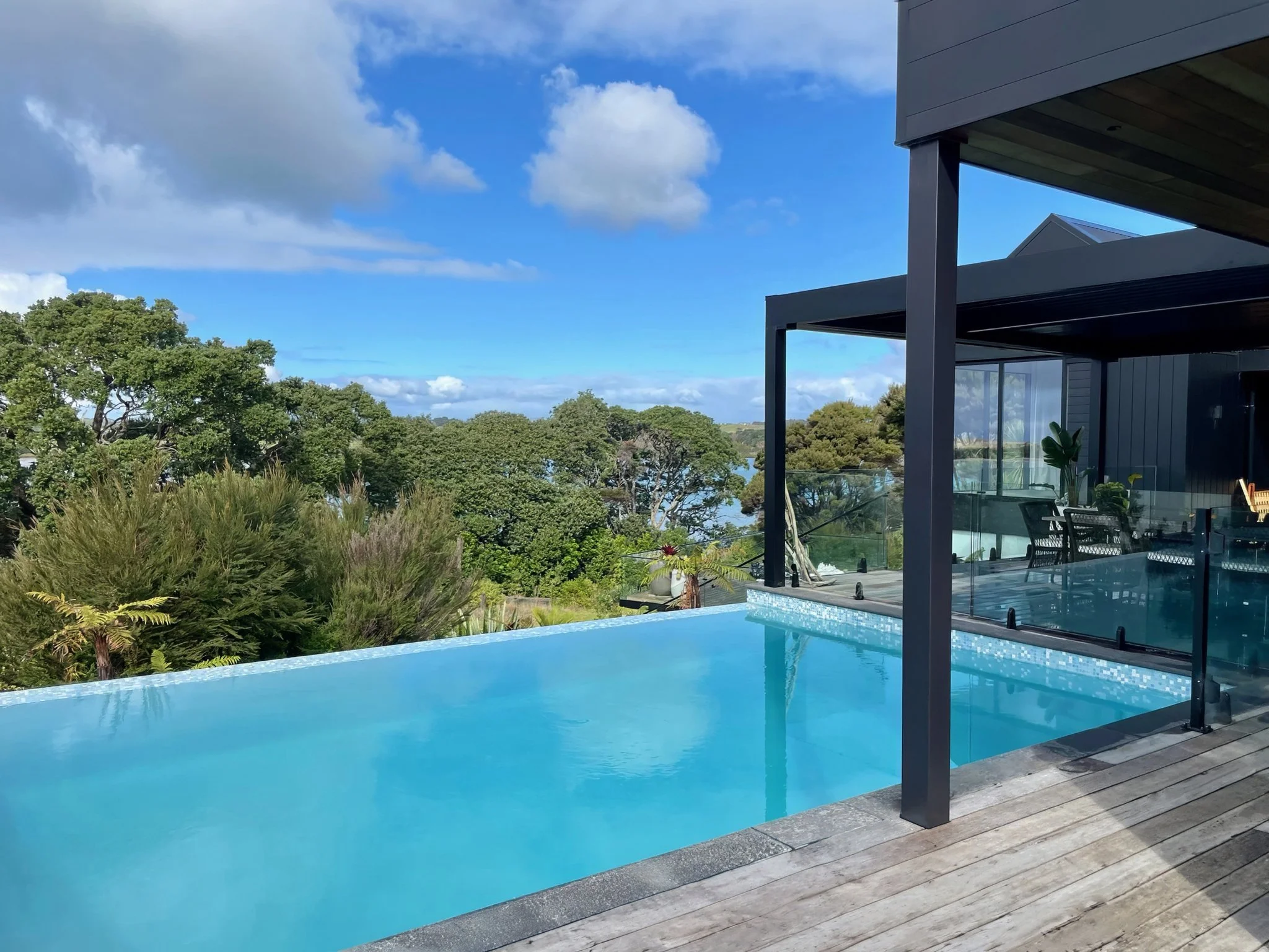 Sand Dune new home swimming pool and outdoor entertaining, Elite Building Mangawhai