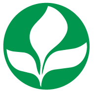 Stine Seed logo, green circle with a stylized black and green plant or seedling logo inside