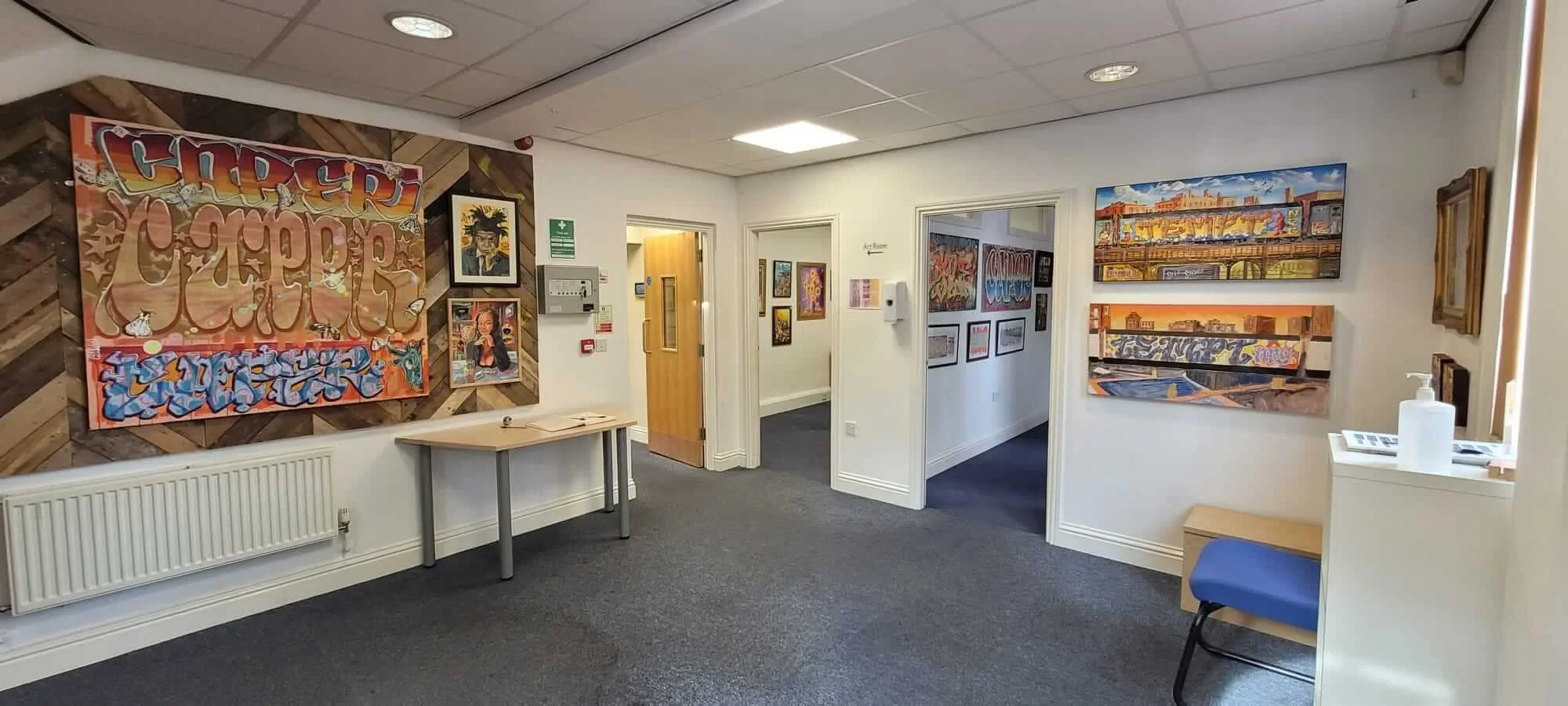 The Charnwood Arts exhibition space.