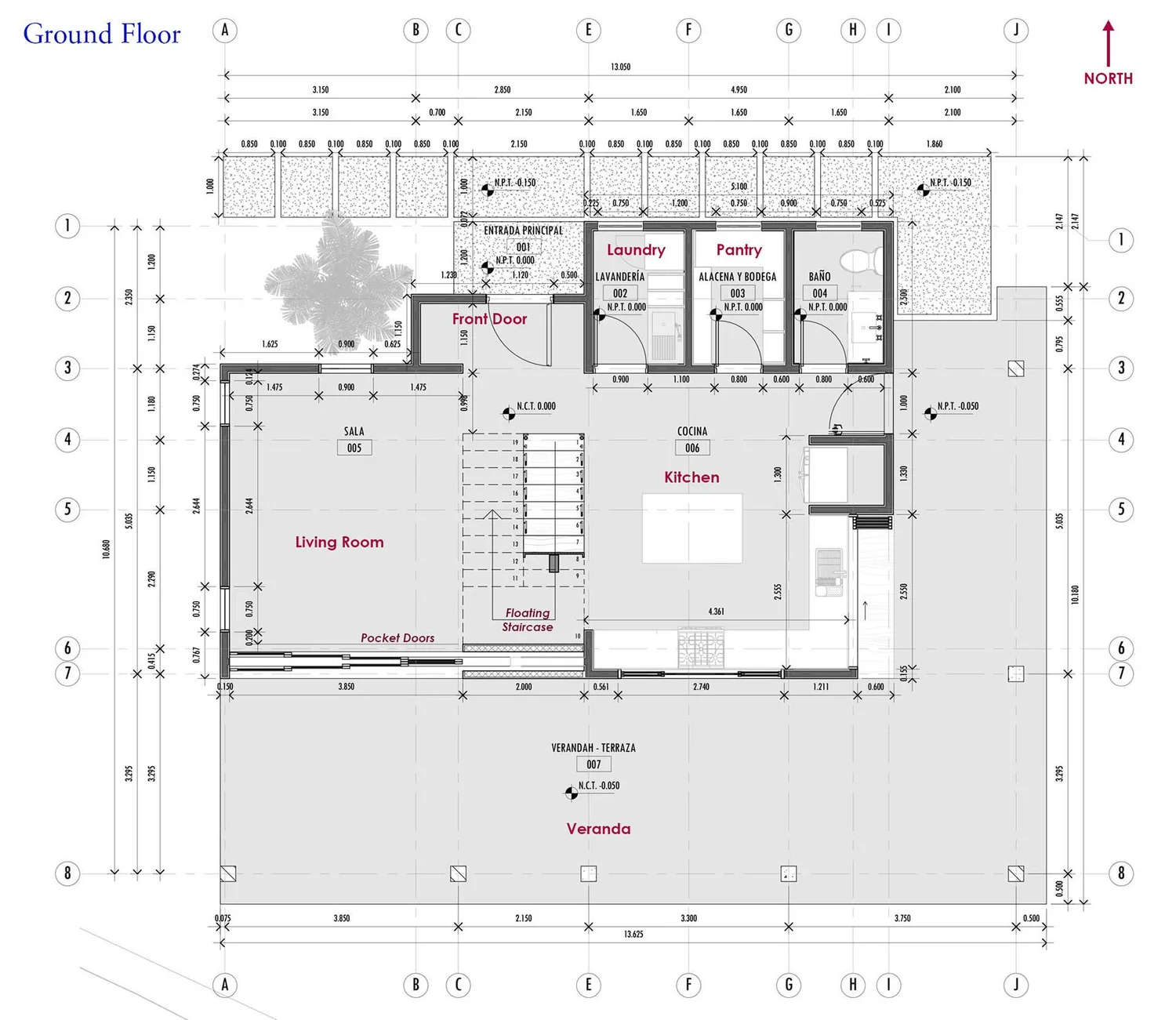 Ground floor plan of the residence at The Sanctuary Estate
