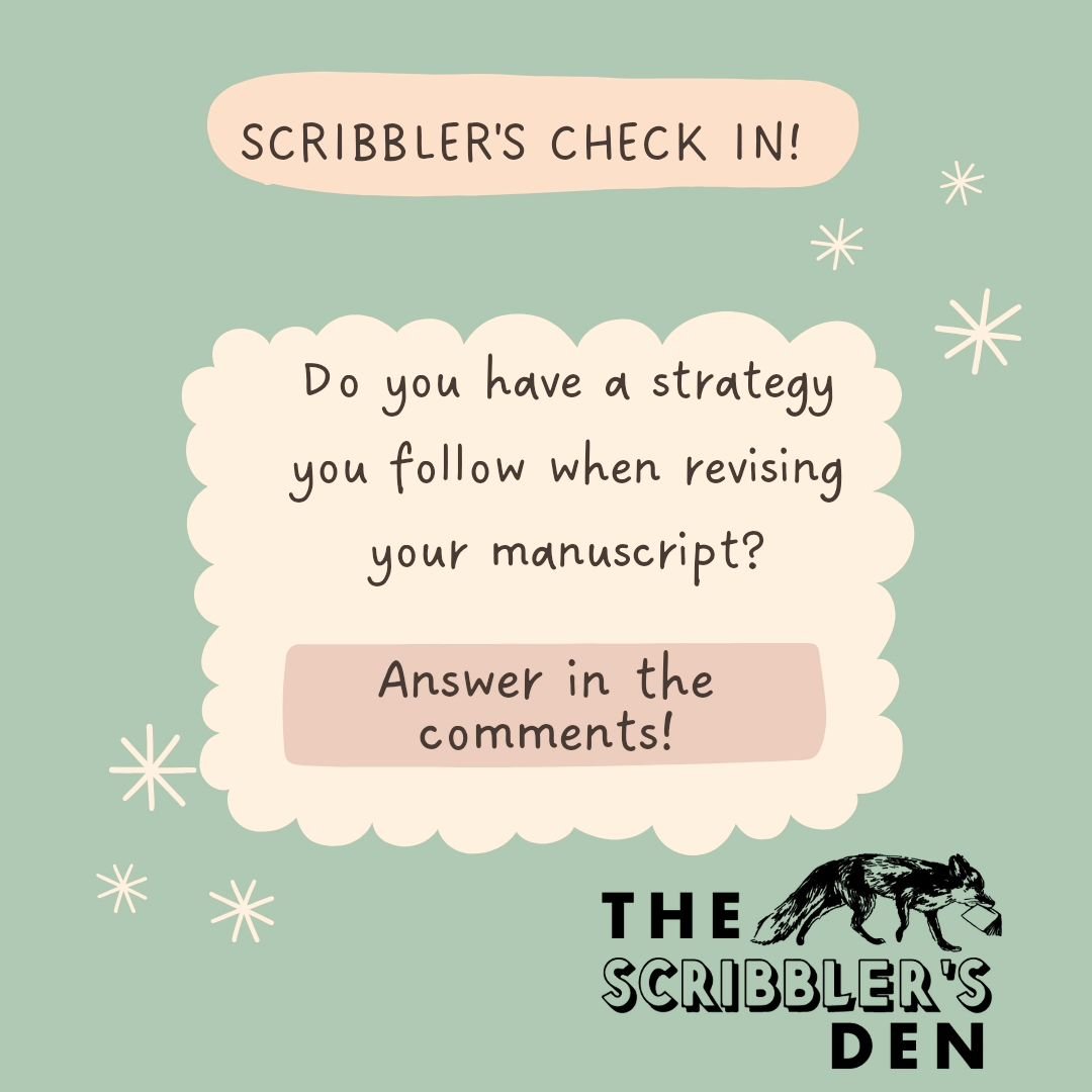 Hey Scribblers!! We're weeks away from being ready to roll and bring you writing classes designed with the learner in mind! We'd love to get to know you more!! 

When you revise, do you have a reliable strategy in place to guide you through the proce