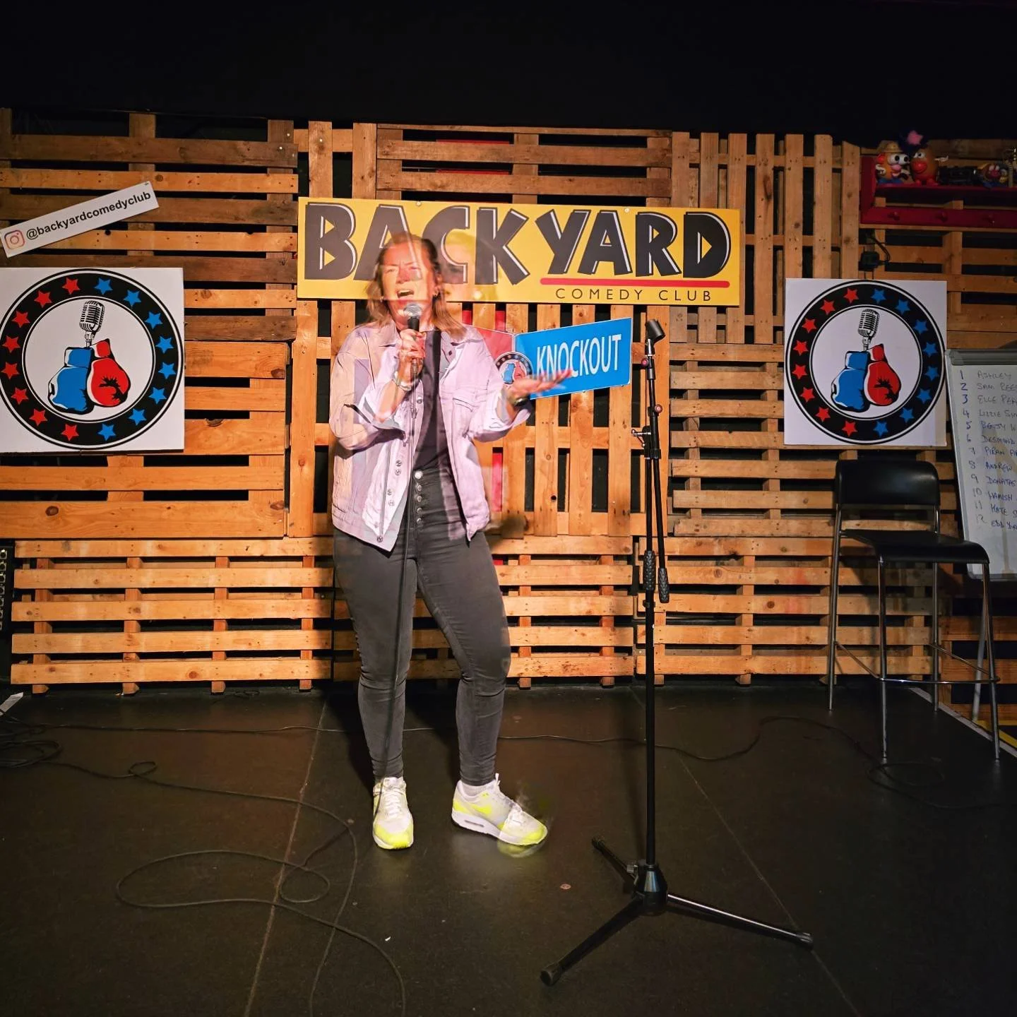 &quot;a wit too fast to be captured on camera&quot; or something.

#comic #standupcomedylondon #femalecomiclondon #backyardcomedyclub