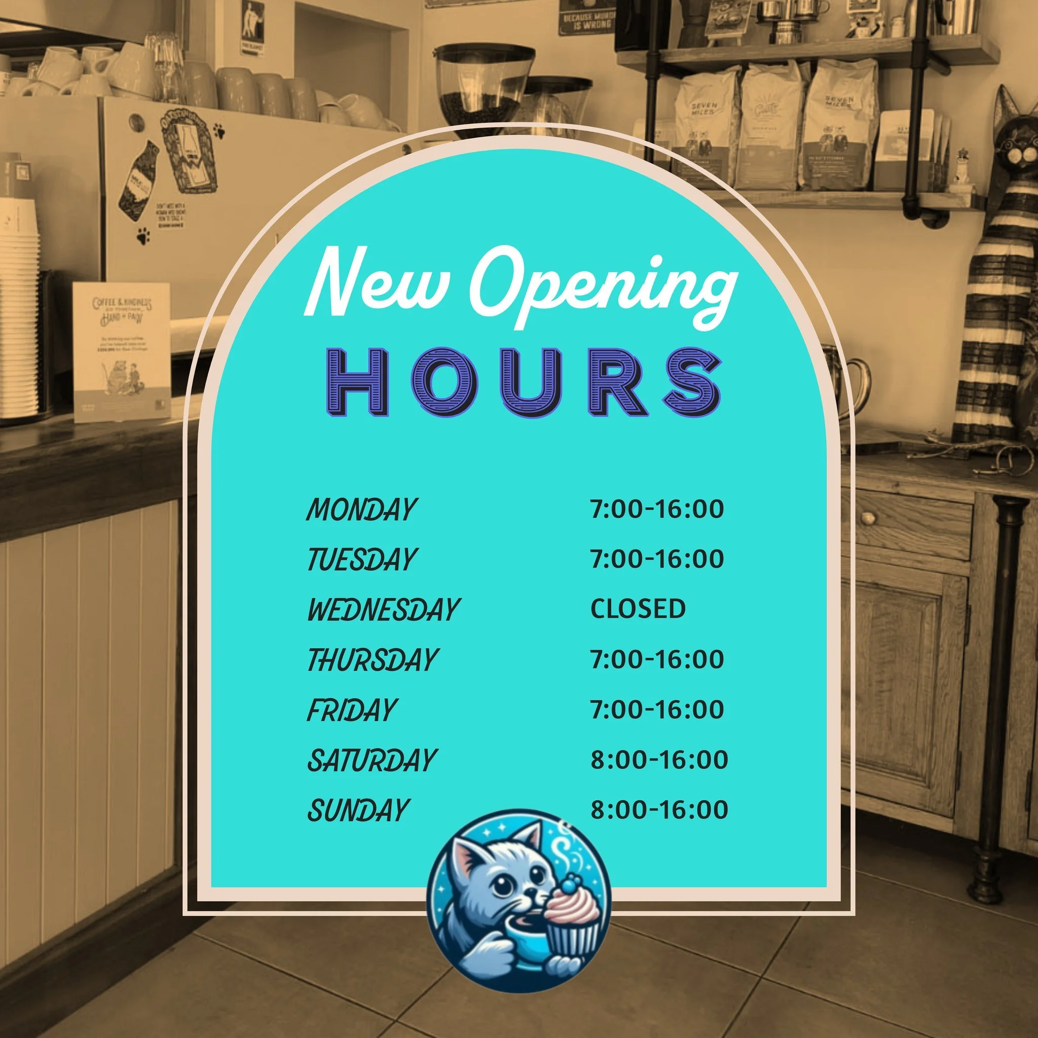 Yes, you read that right. We are happy to announce we are opening every Tuesday! No, it's not seven days, sorry you'll have to make do :p.

See you soon!