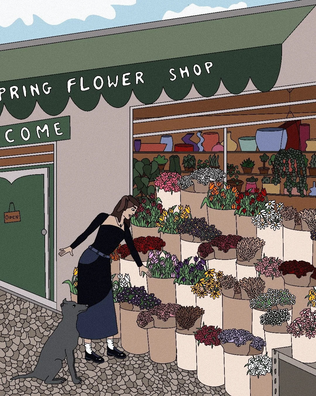 "Spring flower shop" digital print