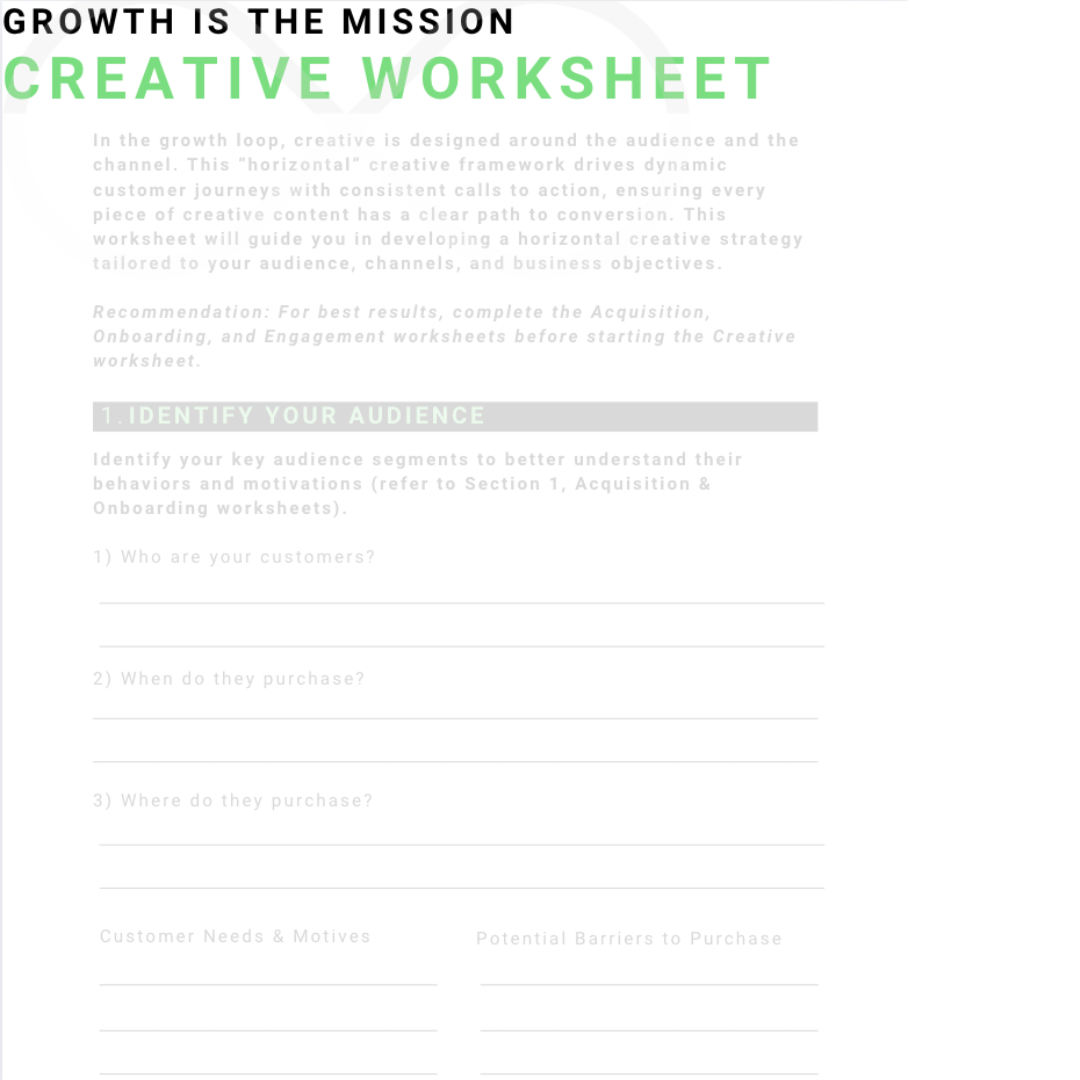 Creative Worksheet