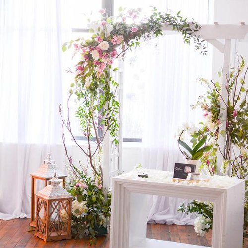 White Wooden Arbor
