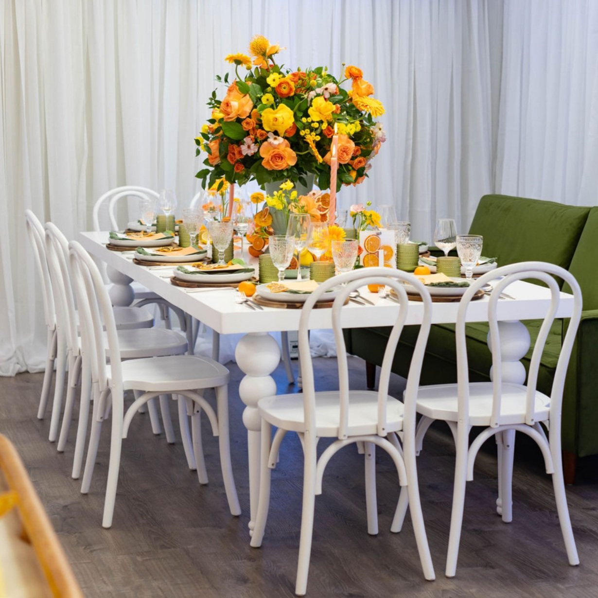 Wall to Wall Drape, White Sheer