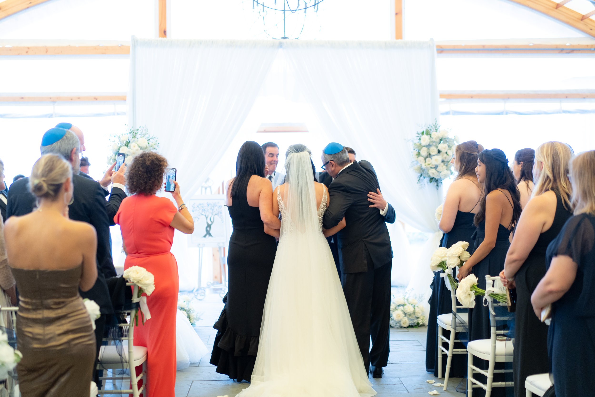 Pipe & Drape Chuppah, White Sheer