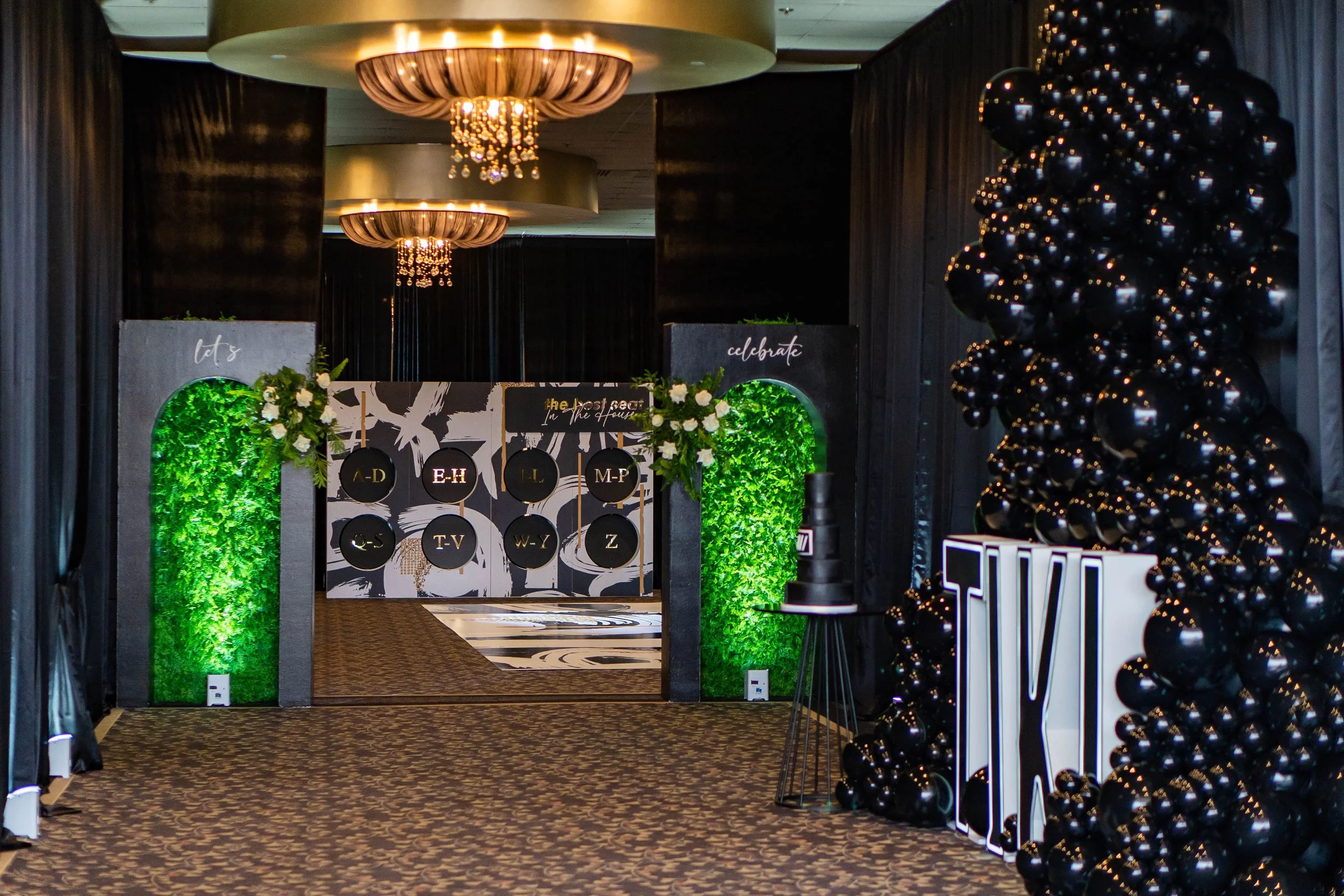 Wall to Wall Drape, Black Satin