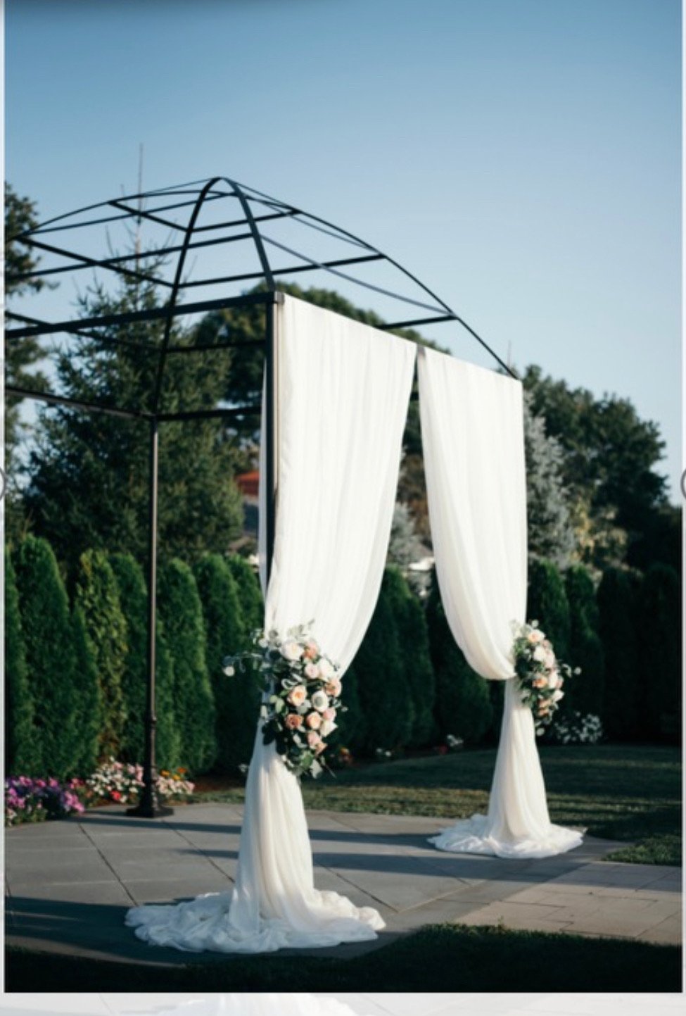 Pipe & Drape Ceremony Arbor, White Sheer