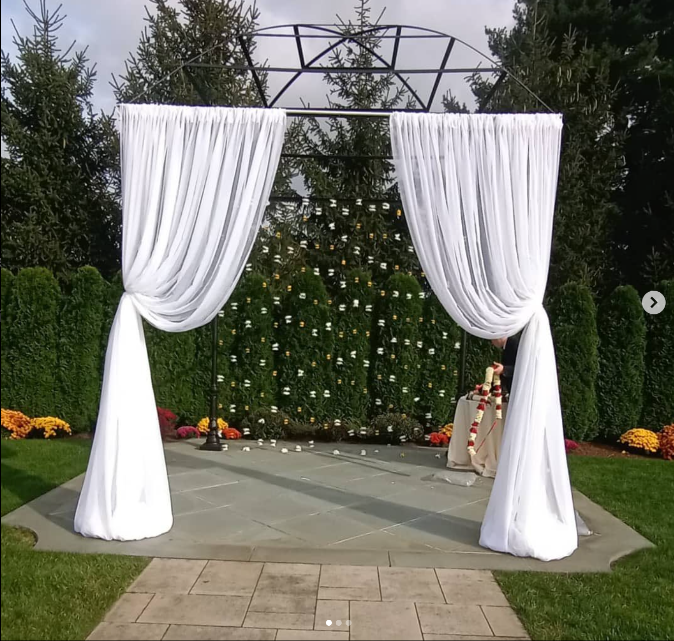 Pipe & Drape Ceremony Arbor, White Sheer