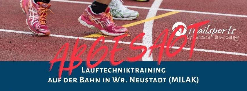 ABGESAGT!!! Lauftechniktraining auf der Bahn in Wr. Neustadt 1. termin