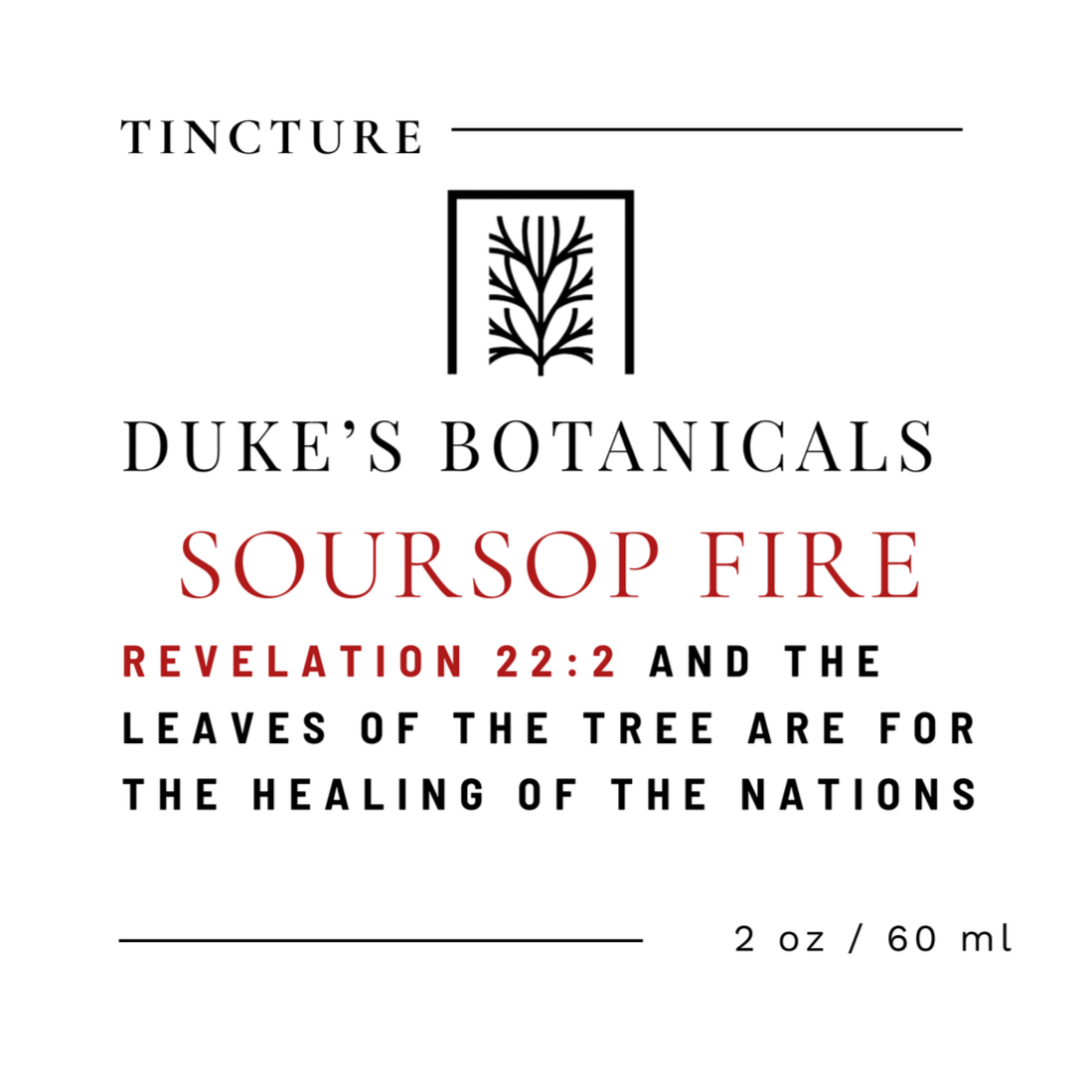 Soursop Fire Herbal Immunity & Wellness  Tincture