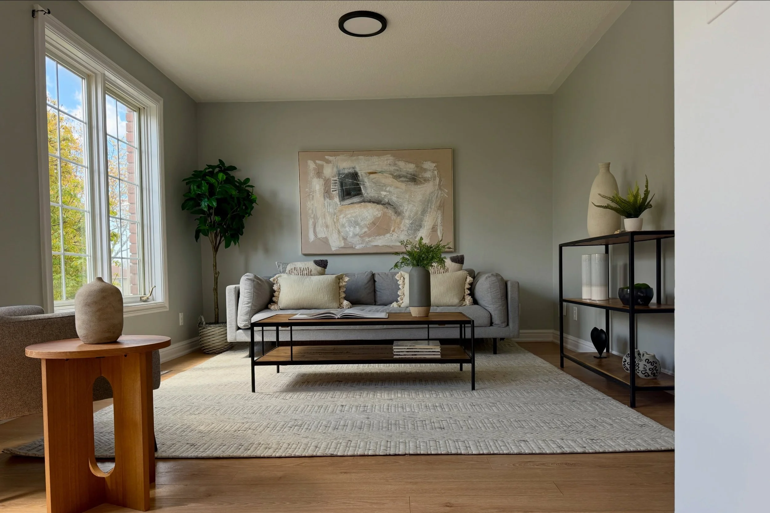 Staging designed to highlight space, light, and lifestyle.