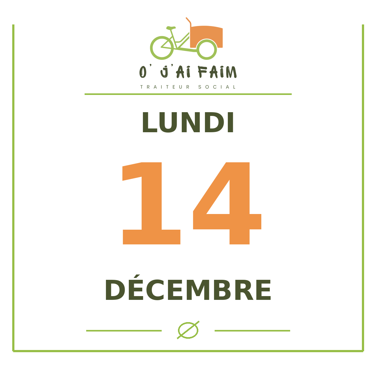 Lundi 14 décembre – Poulet général tao