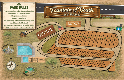 Fun Town Rv Lmap Map β Fountain Of Youth RV Park