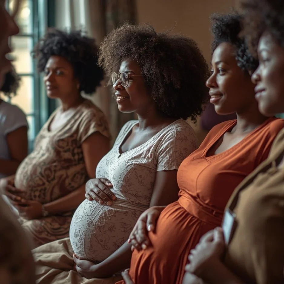 support group for Black mothers experiencing postpartum stress and emotional changes