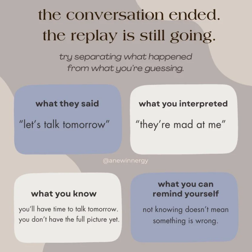 sometimes &ldquo;what did they mean by that?&rdquo; follows us home. it&rsquo;s okay to let the conversation be unfinished for tonight. therapy for the ones who feel like they&rsquo;re doing it all and tend to hold a lot in. link in bio 🫶🏾🌱 let&rs