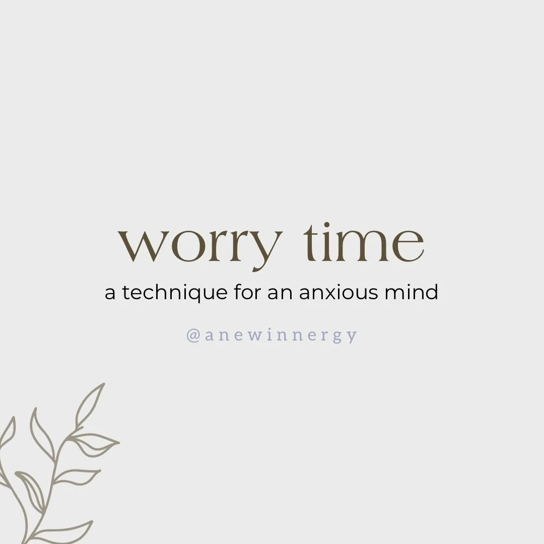 A simple and useful coping skill to quiet the mind and redirect your thoughts. 

"Worry time" is a cognitive behavioral therapy technique. developed in the '80s by psychologist Thomas Borkovec and his team who studied Generalized Anxiety Di
