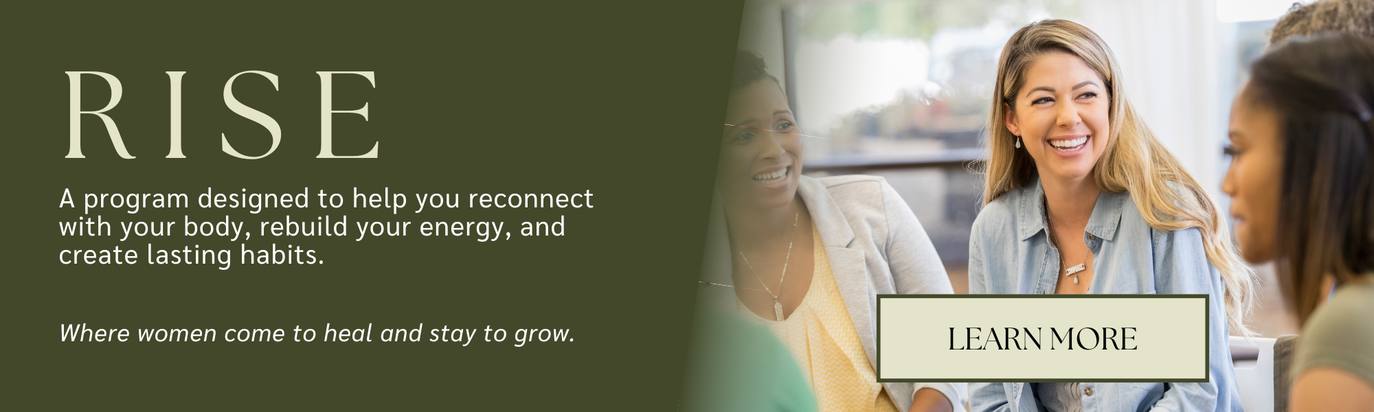 web banner for rise wellness program