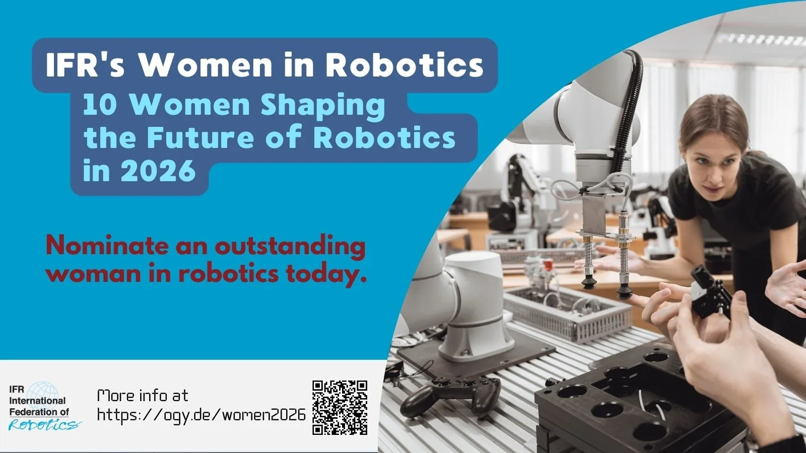 Nominaties geopend voor “IFR Women Shaping the Future of Robotics 2026”