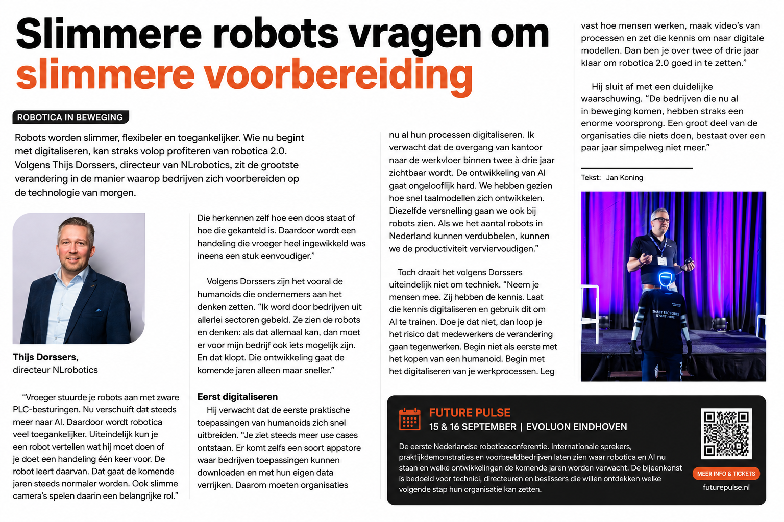 Slimmere robots vragen om een slimmere voorbereiding