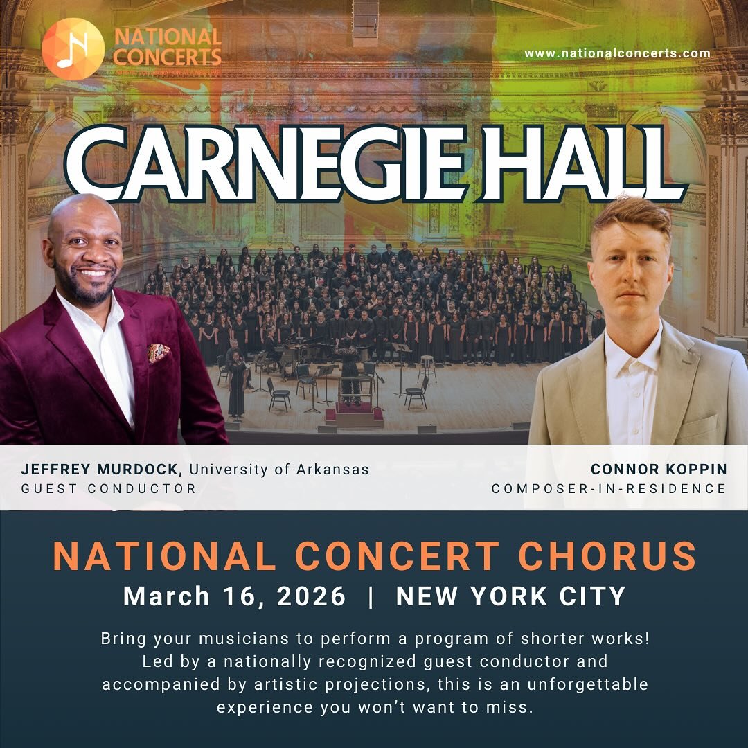 I’m thrilled to officially announce that I’ll be collaborating with @jallenmurdock on a commission to be premiered at Carnegie Hall in March of 2026! π
This milestone means the world to me, and I’m deeply grateful to for the oppor