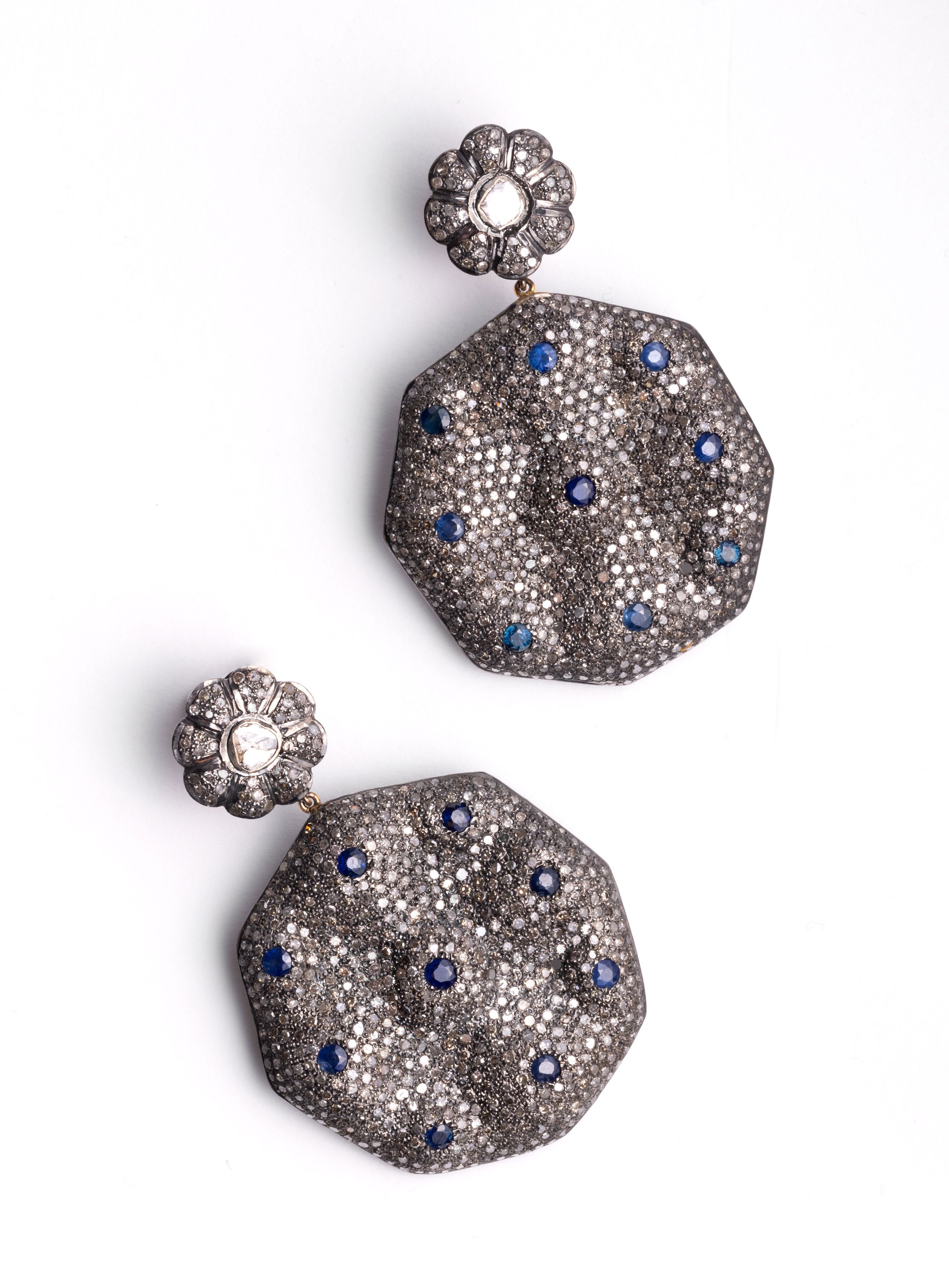 Sapphire Dot Earrings