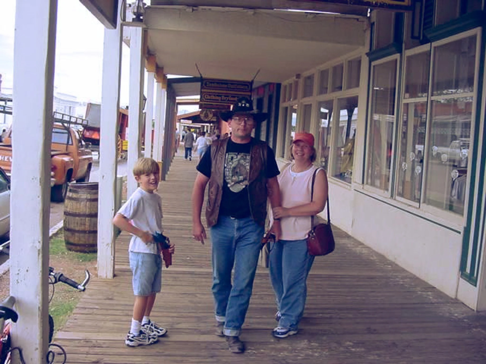 Connor, Scott, and mom Tombstone, Arizona July 2000